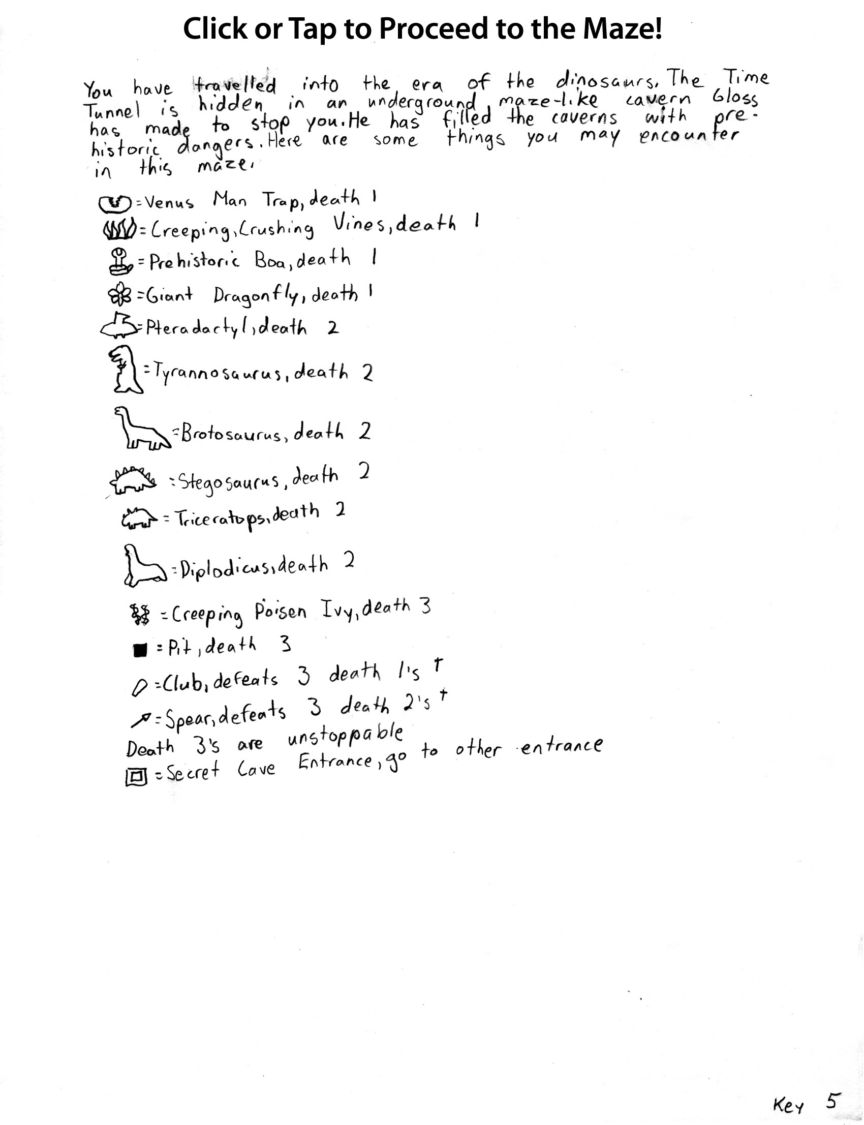 Pre-History Maze Key