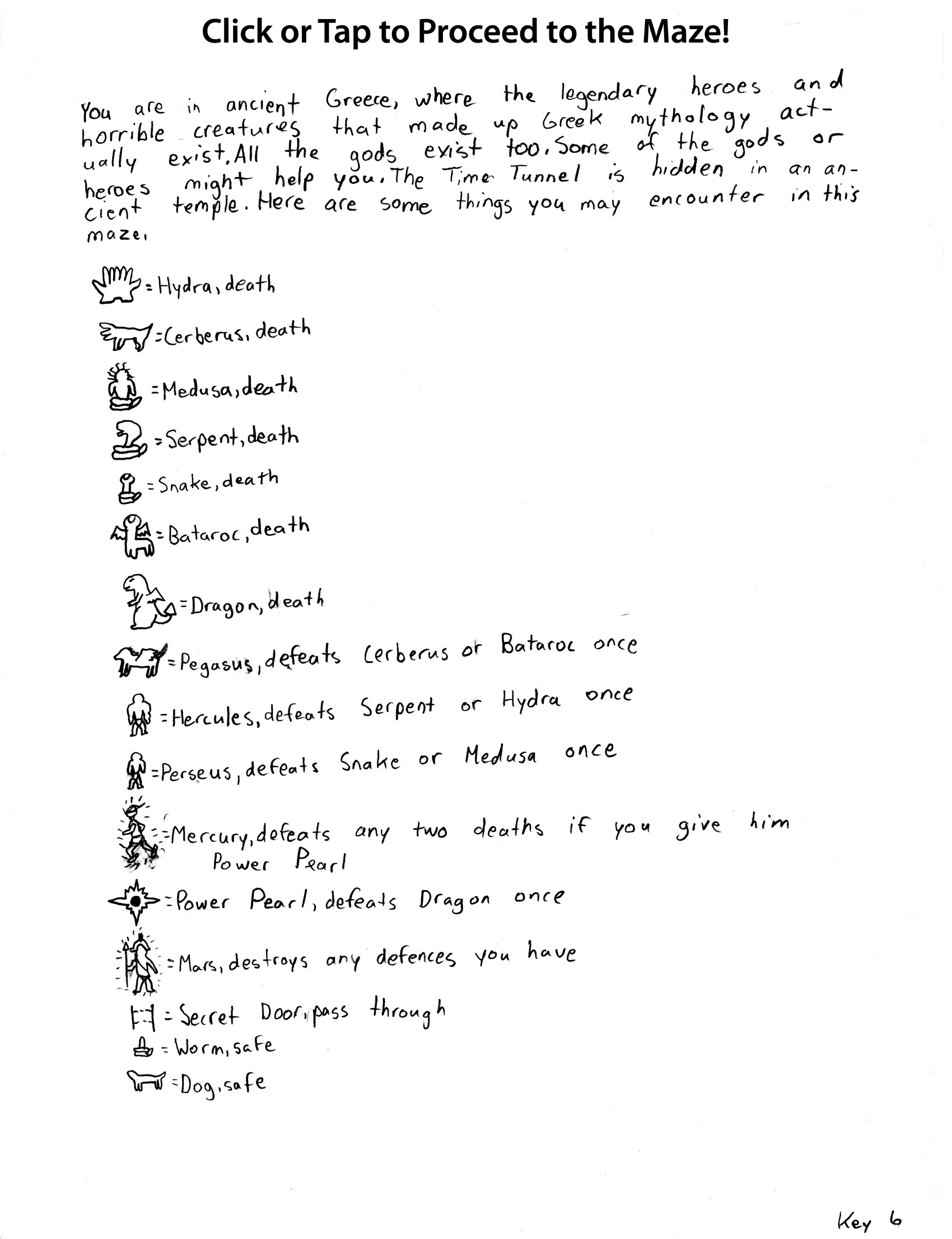 Mythical Greece Maze Key