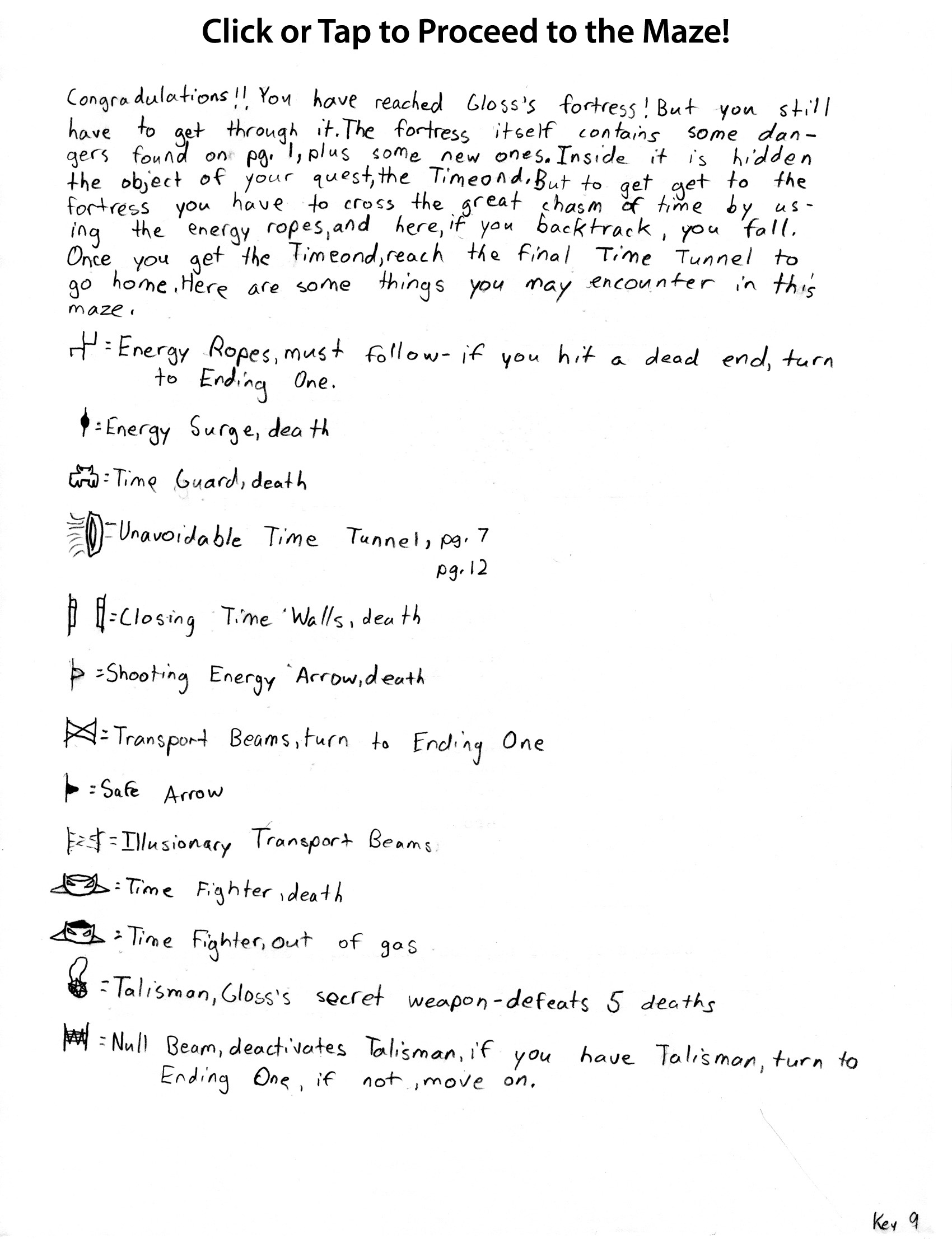 Gloss' Fortress Maze Key