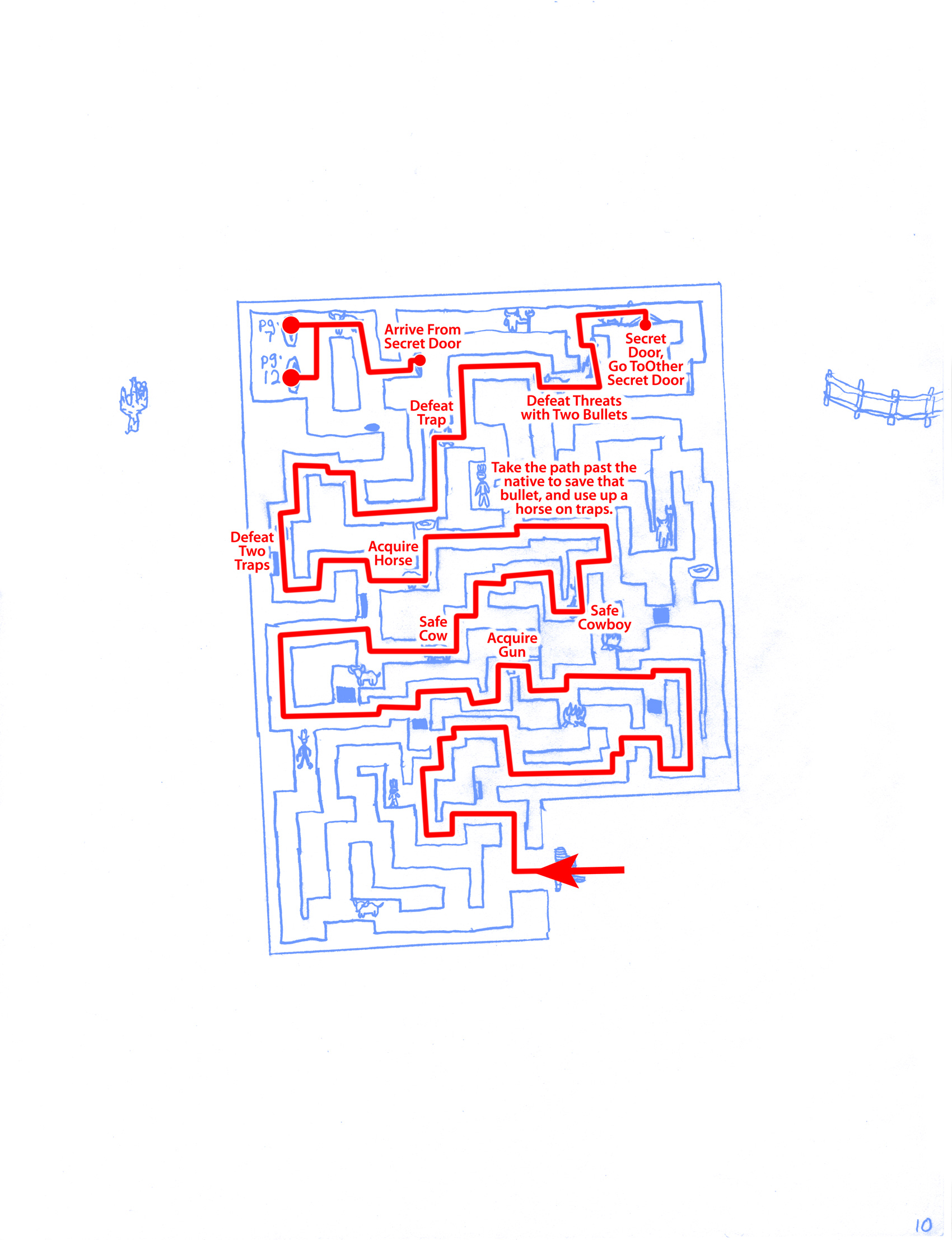 Old West Maze Answer