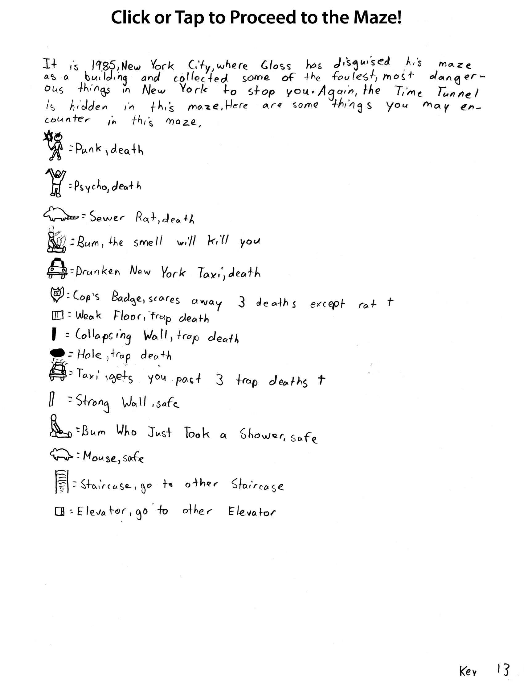 New York '85 Maze Key