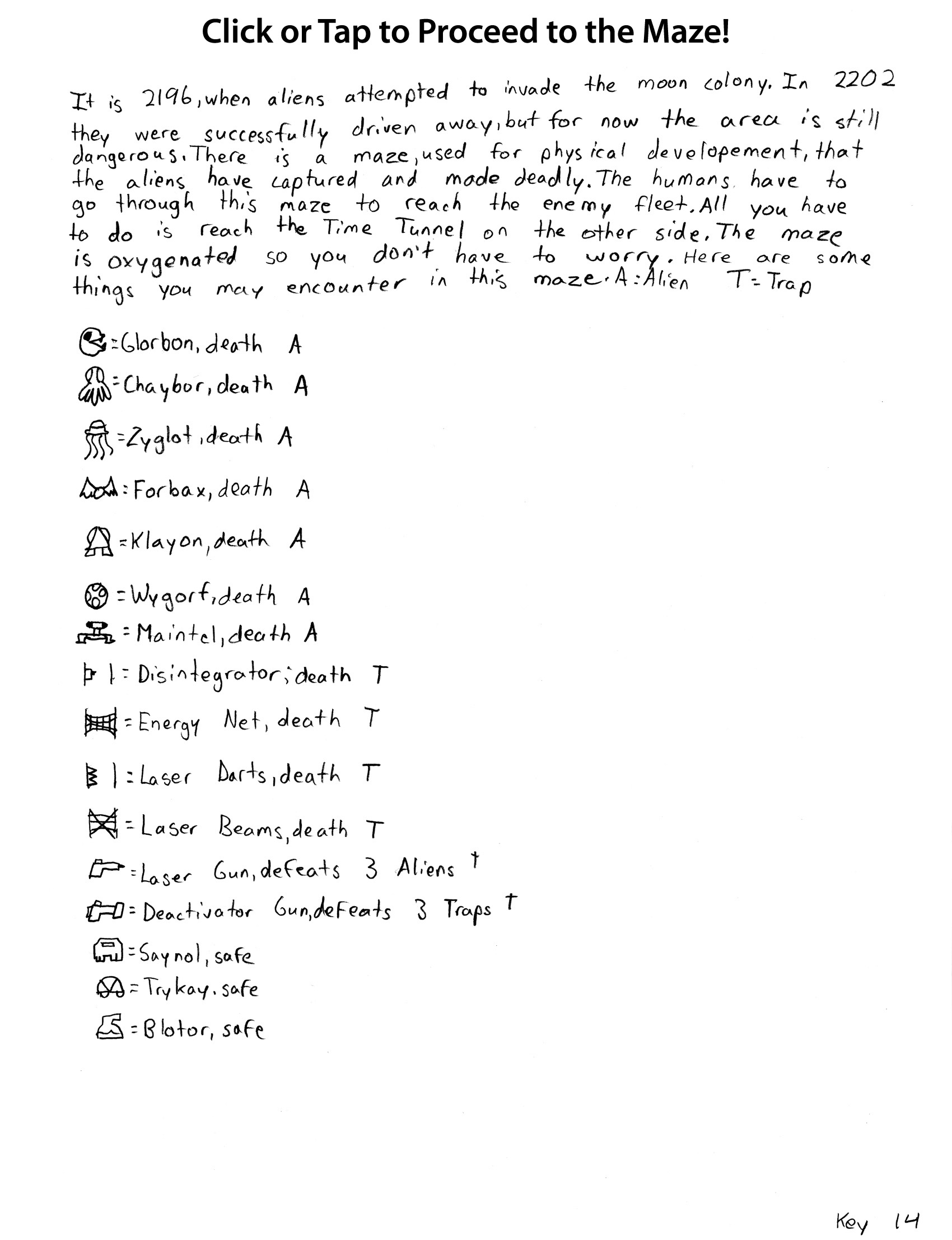 Moon Colony Maze Key