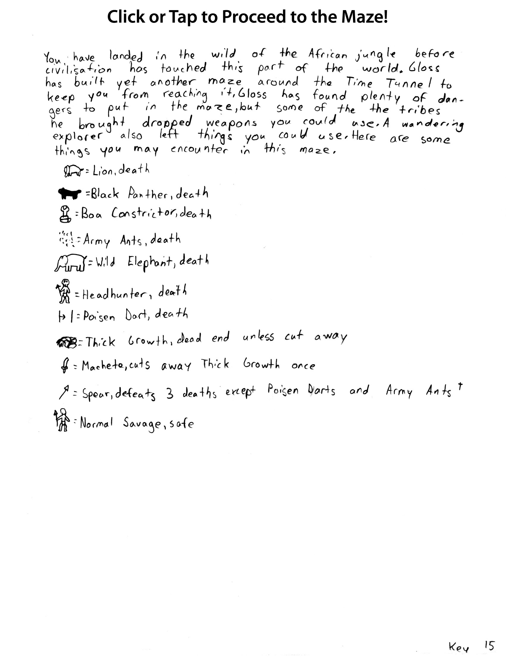 African Jungle Maze Key