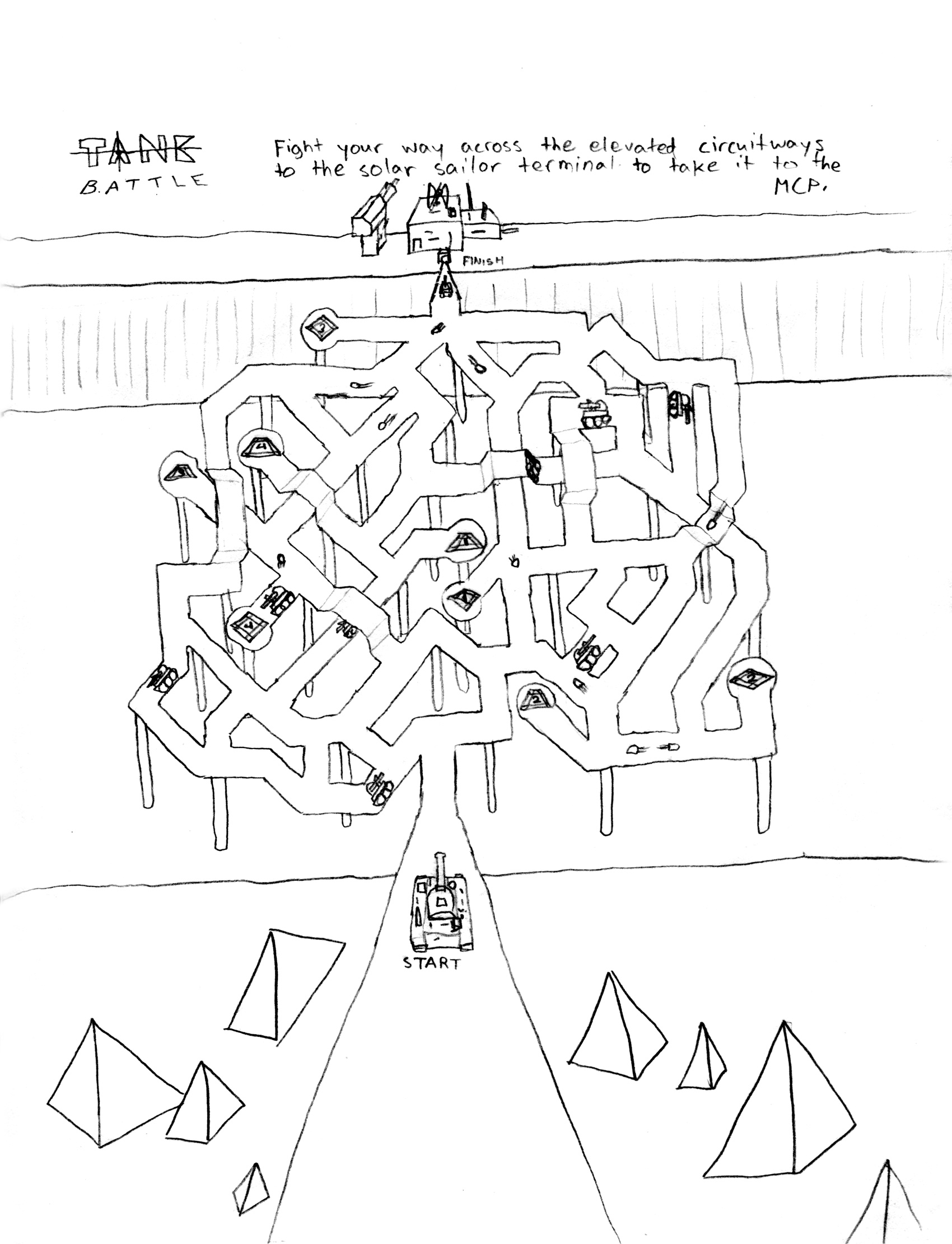 Tron Tank Battle Maze