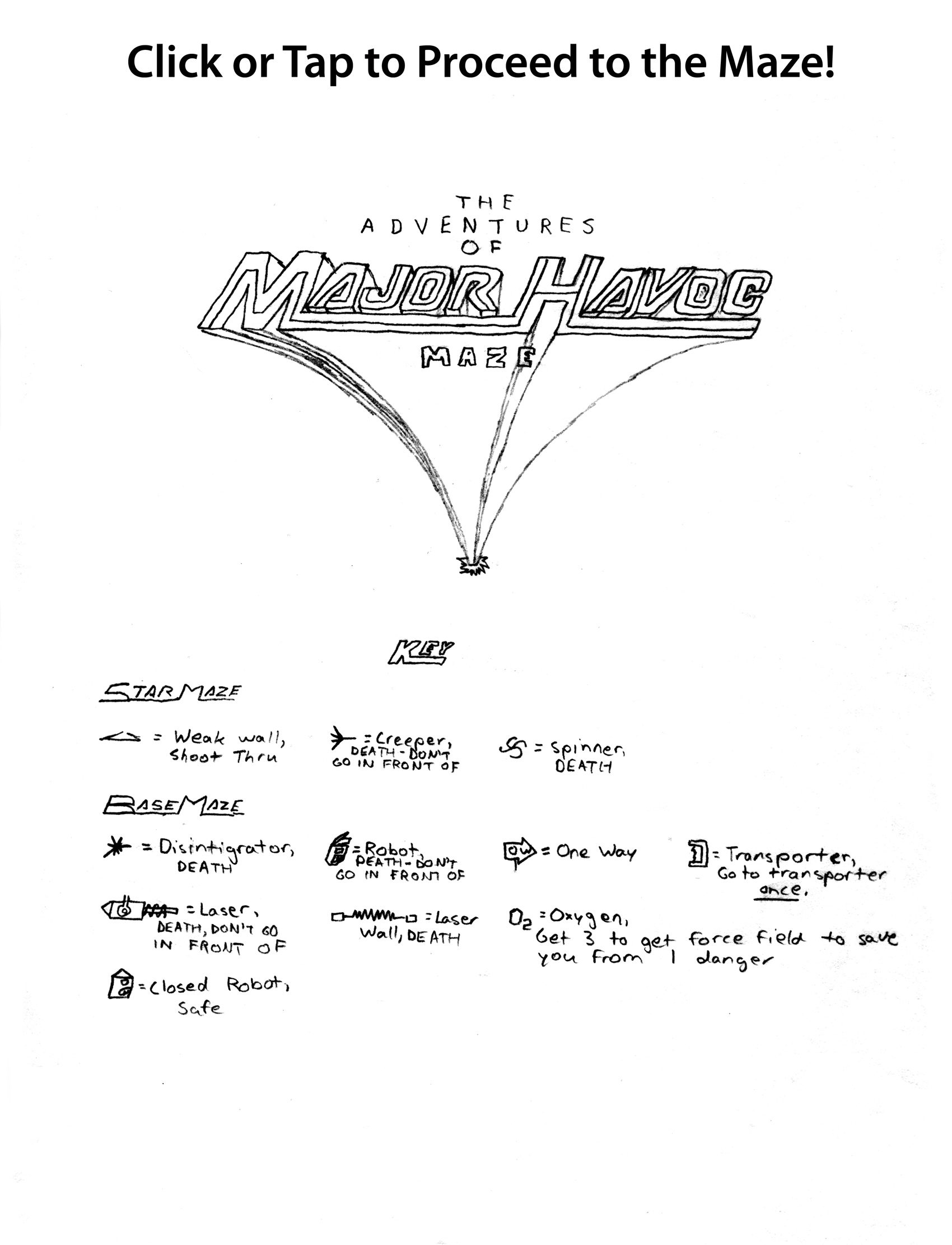 Major Havoc Maze Key